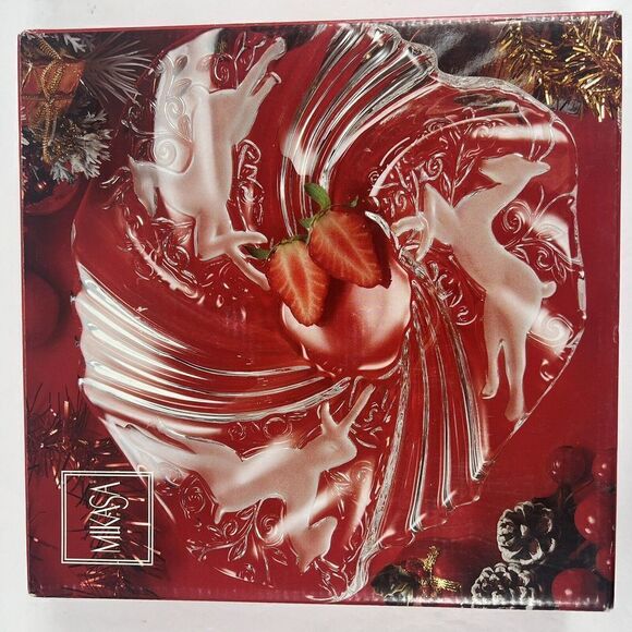 Mikasa Plate 9" Bon Bon Plate Reindeer SA947220 Holiday Christmas New LAST ONE - Picture 7 of 14